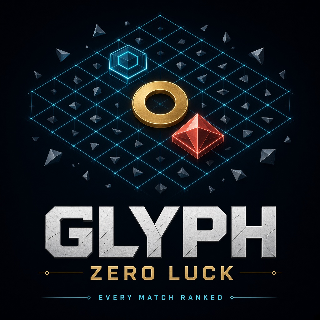 GLYPH: cyan core versus coral core