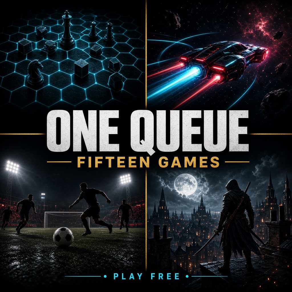 Four games in one queue